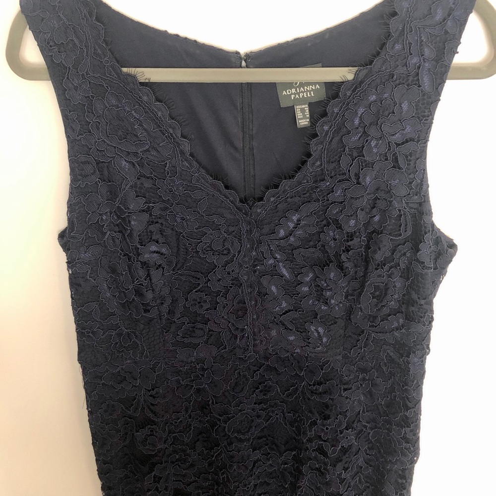 Adrianna Pappel Floor Length embroidered lace gown